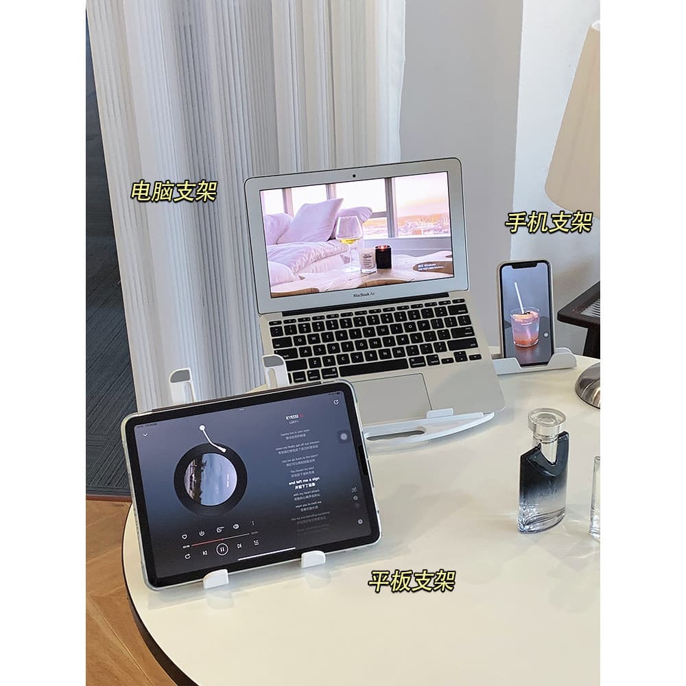 Suporte giratório elevável para Laptop, dormitório, Desktop, radiador, prateleira portátil dobrável