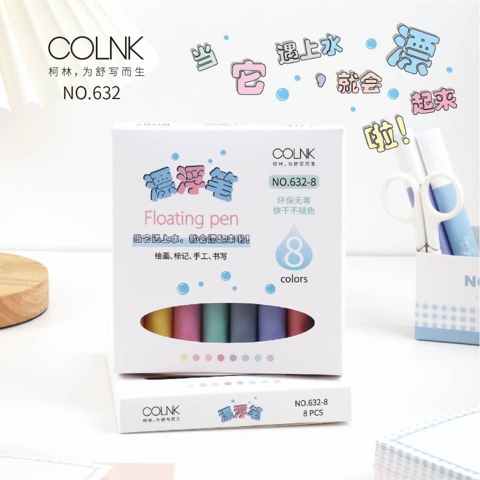 Colin Tik Tok mesmo estilo caneta flutuante escova de água caneta de suspensão de água manual DIY caneta de quadro branc