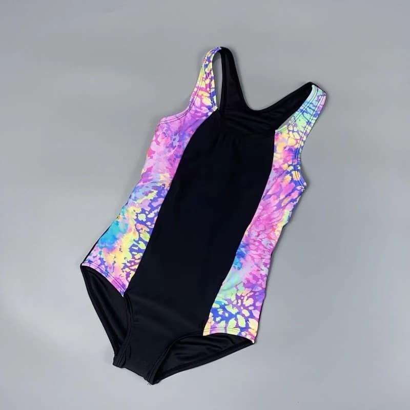 Âmbar pedido externo crianças moda triângulo maiô de uma peça treinamento profissional meninas competitivo de secagem rá