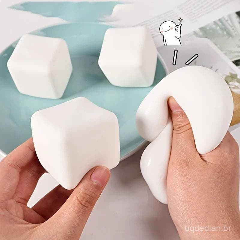 [largeloohg] Squishy Tofu Stress Balls Autismo Brinquedos Sensoriais Ansiedade Alívio Fidget Toys Bola De Massa Presente
