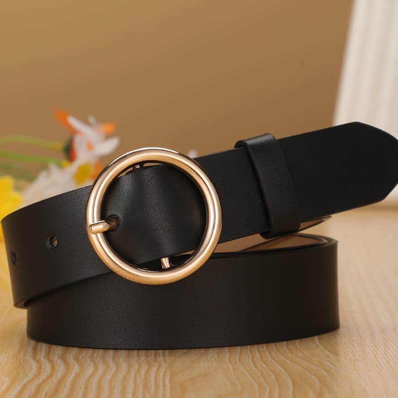 Novo estilo cinto feminino de couro genuíno estudante coreano Casual cinto saia decorativa Jeans moda All-Match pino fiv