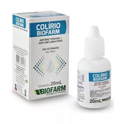 Colírio Para Cães e Gatos Biofarm 20ml Oculares - ANIMAIS DE PRODUÇÃO