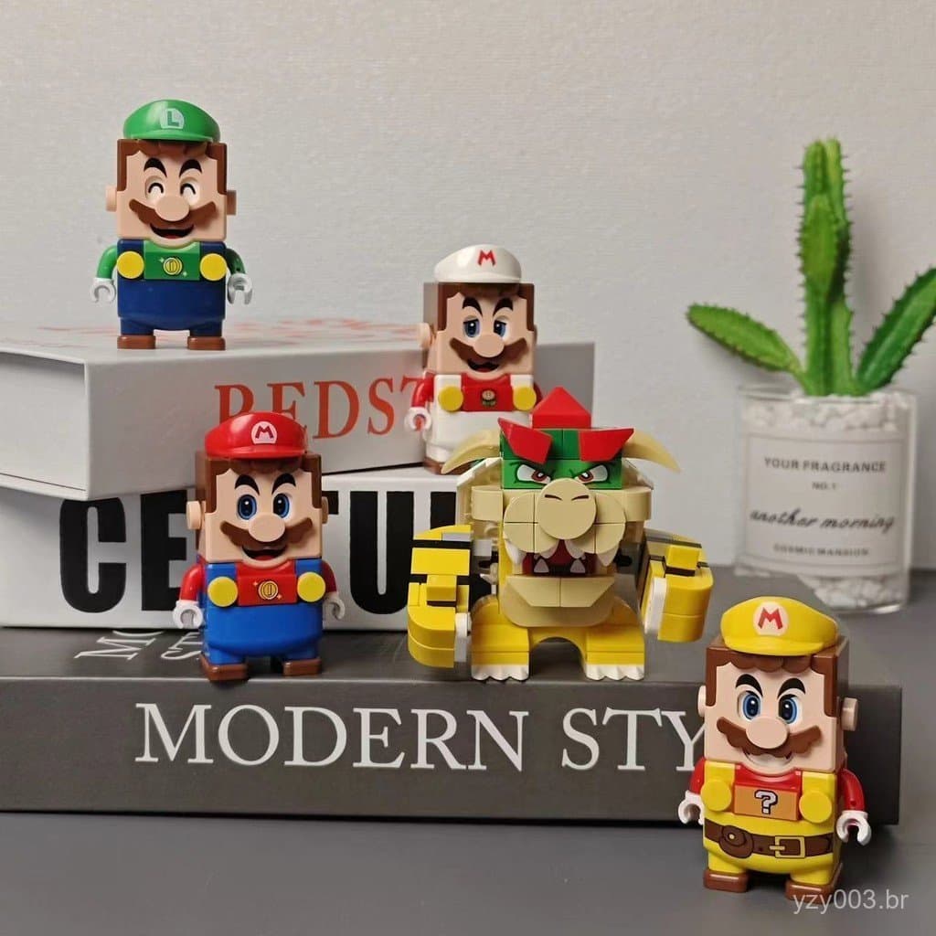 Compatível com brinquedos de blocos de montar do astronauta Mario da Lego