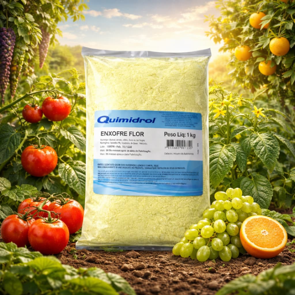 Enxofre Flor Amarelo Em Pó Agrícola Puro Quimidrol 99% Fertilizante