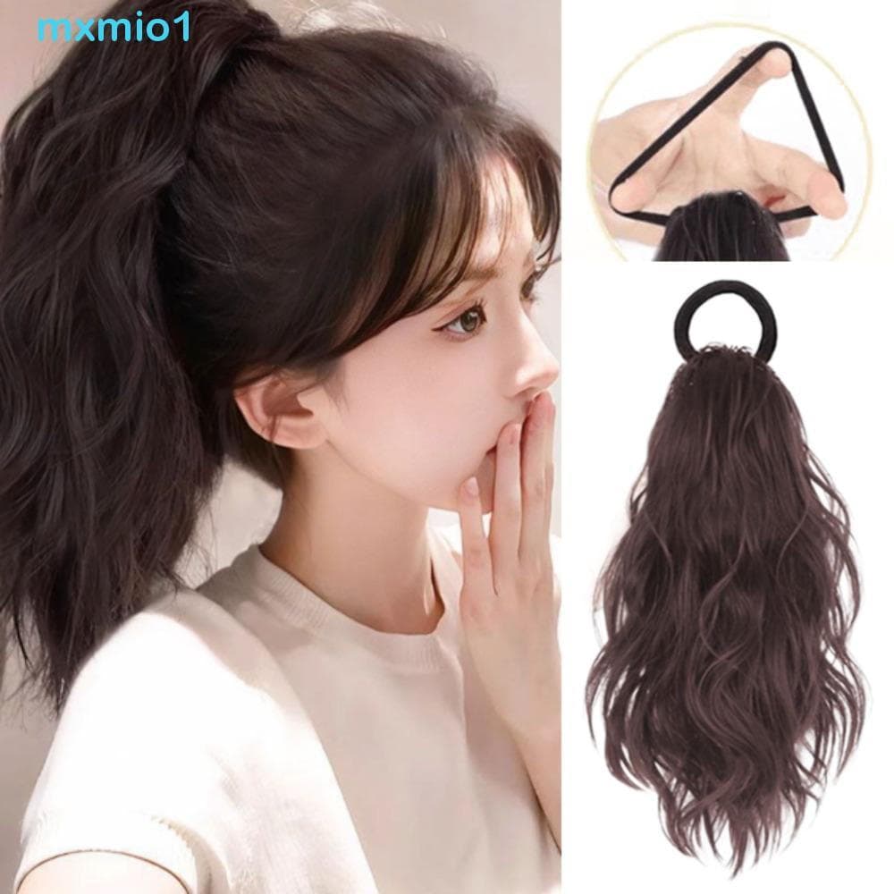 Extensão De Cabelo De Rabo De Cavalo MXMIO1 , Sintético Fofo Encaracolado Ondulado Em Camadas , Com Elástico