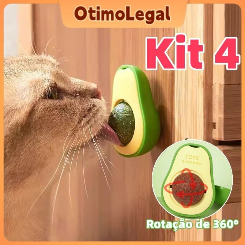 Kit 1-4 Abacate De Brinquedo Para Gatos Com Catnip Erva Gato Natural Otimolegal