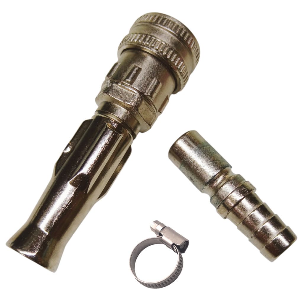 Esguicho de Água com Engate Rápido Regulável para Mangueira de 1/2 de Metal Cromado