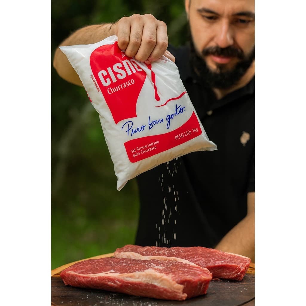 Kit Sal Grosso Cisne para Churrasco Tempere Com o Melhor