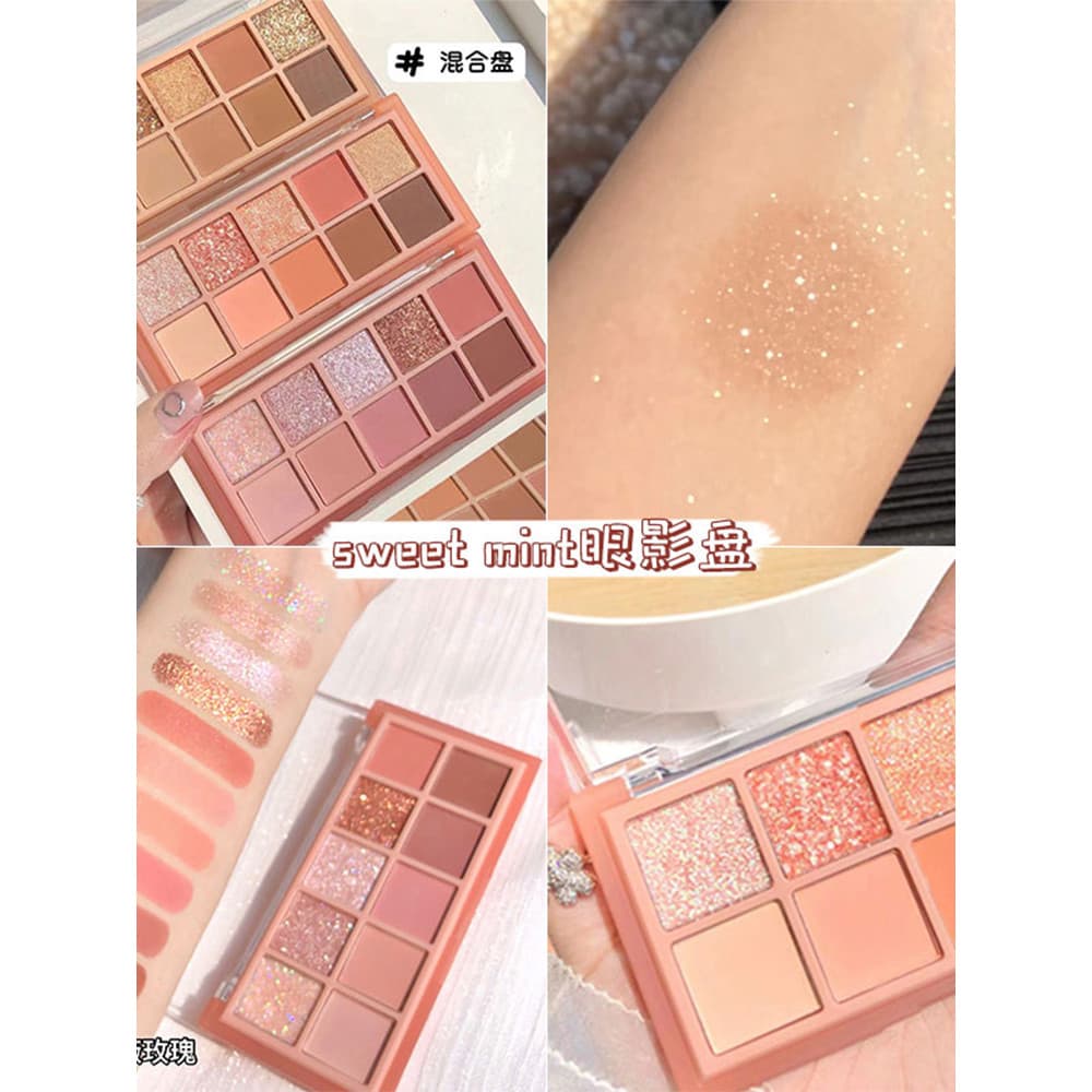 Doce mint10 cores paleta de sombras cimento terra cor leite chá cor fosco suave cor Nude estudante barato desejo puro
