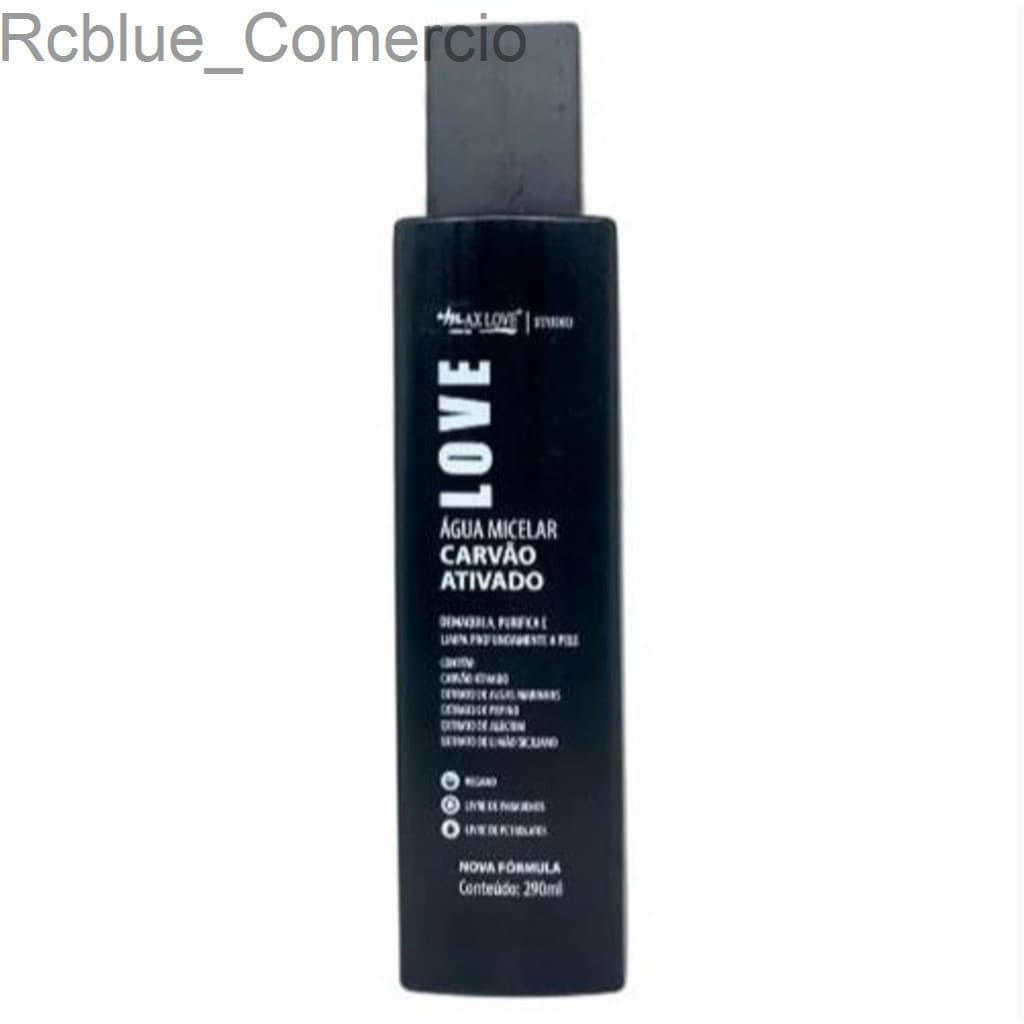(V)Água Micelar Carvão Ativado Max Love 290ml