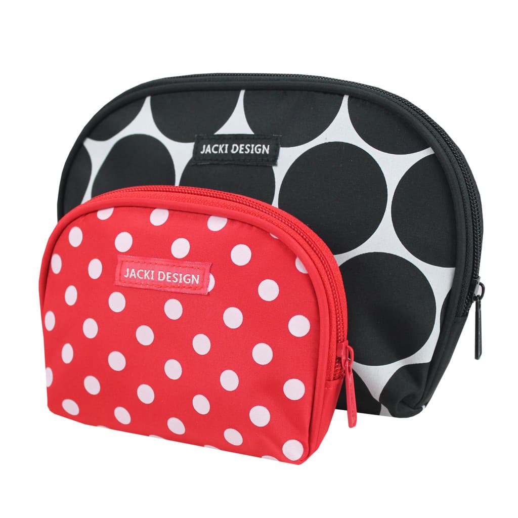 Kit de Necessaire de 2 Peças Dots Preto Jacki Design - AHL19830