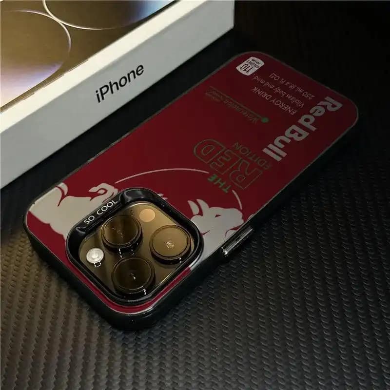 1 funda roja Red Bull para iPhone 17 Pro, 17 Pro Max, XR, 11, 12, 13, 14, 15, 16, Air Plus