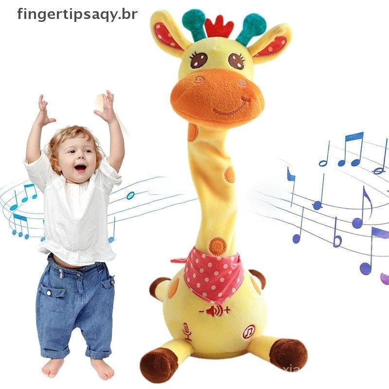 Brinquedo De Girafa Falante Dançante FINGE , Bebê De Pelúcia Repetindo O Que Você Diz , Musical Brilhante Com Músicas In