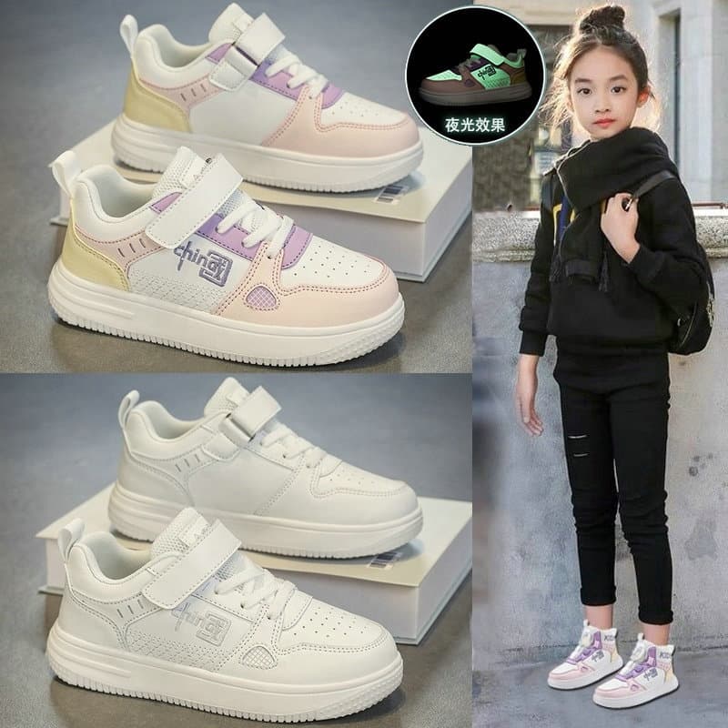 Crianças sapatos femininos outono meninas sapatos brancos meninas Macaron tênis de primeira série estudantes do ensino f