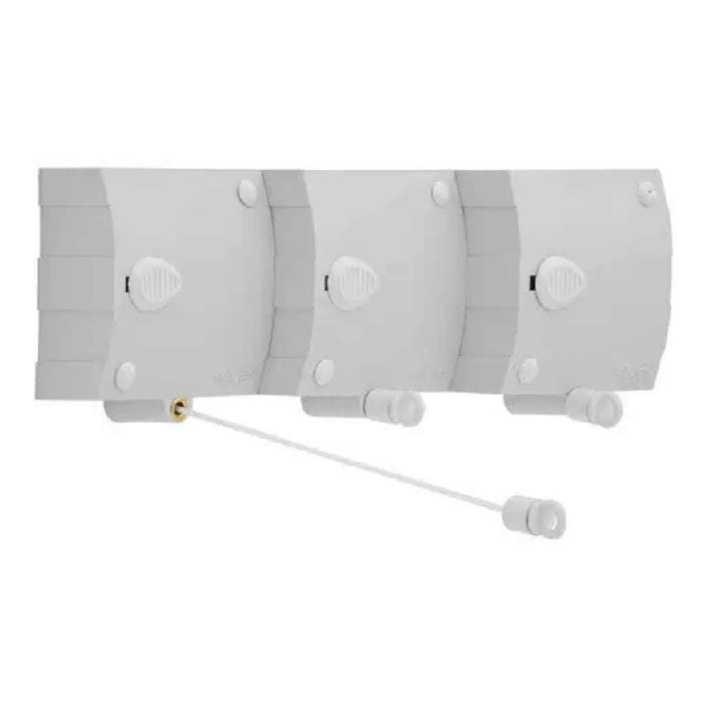 Varal Modular Recolhe Automático 3 Módulos 6m Cada - Branco