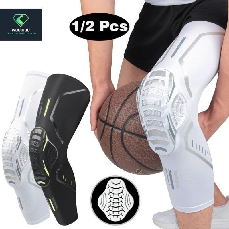 1/2 Peças Joelho Protetor De Alça Manga De Basquete Para Homens Equipamento De Suporte De Voleibol