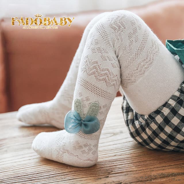 Infantil verão estilo fino malha infantil Anti-mosquito meia-calça bebê Bowknot ar condicionado quarto Leggings