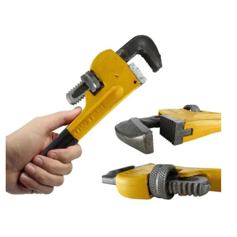 CHAVE GRIFO TUBO 10 POLEGADAS HIDRAULICA LAVATORIO MORDENTE ACO PROFISSIONAL ENCANAMENTO CANOS