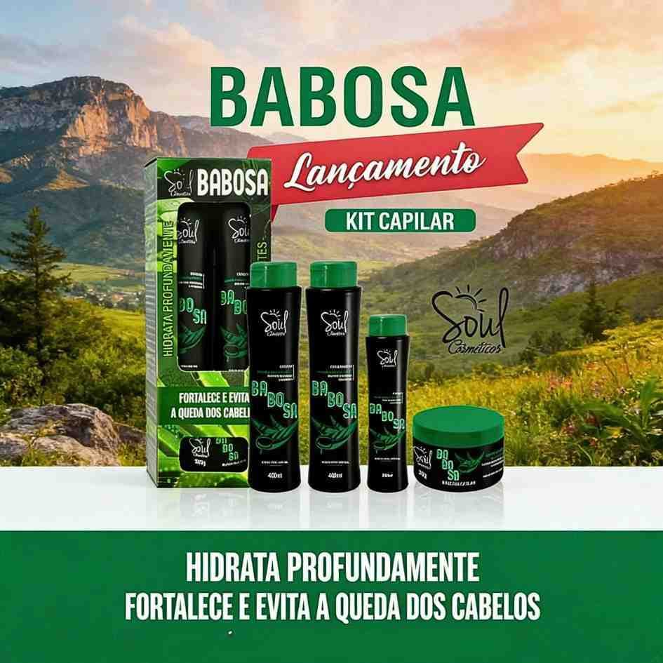 Kit Babosa Soul Cosméticos Hidratação Profunda e Força para os Cabelos