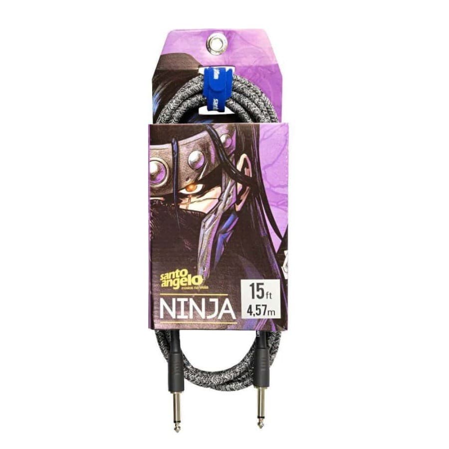 Cabo P10 / P10 Santo Angelo Ninja Têxtil 4,57 Metros Preto
