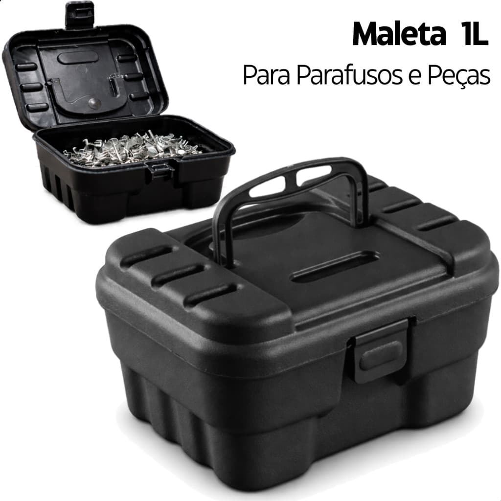 Maleta Organizadora de Ferramentas 1L Caixa para Parafusos Pregos e Chaves