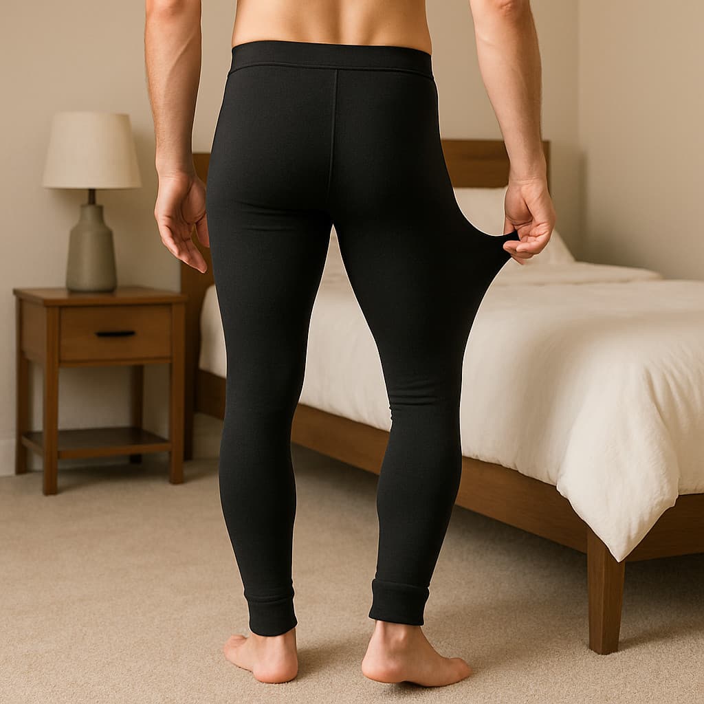 Meia Calça Masculina Inverno Térmica Forro Quente Sem Pé Ajuste Elástico Proteção Frio Oferta