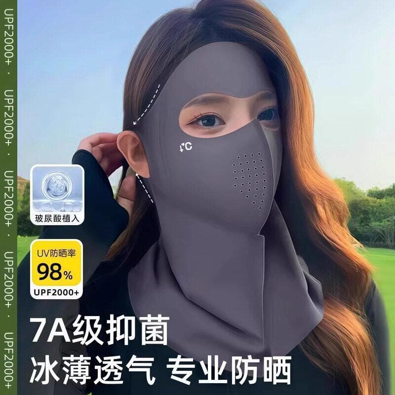 2026 Novo Estilo Protetor Solar Máscara Facial Rosto Cheio Máscara de Proteção de Pescoço Feminino Tridimensional de Alt