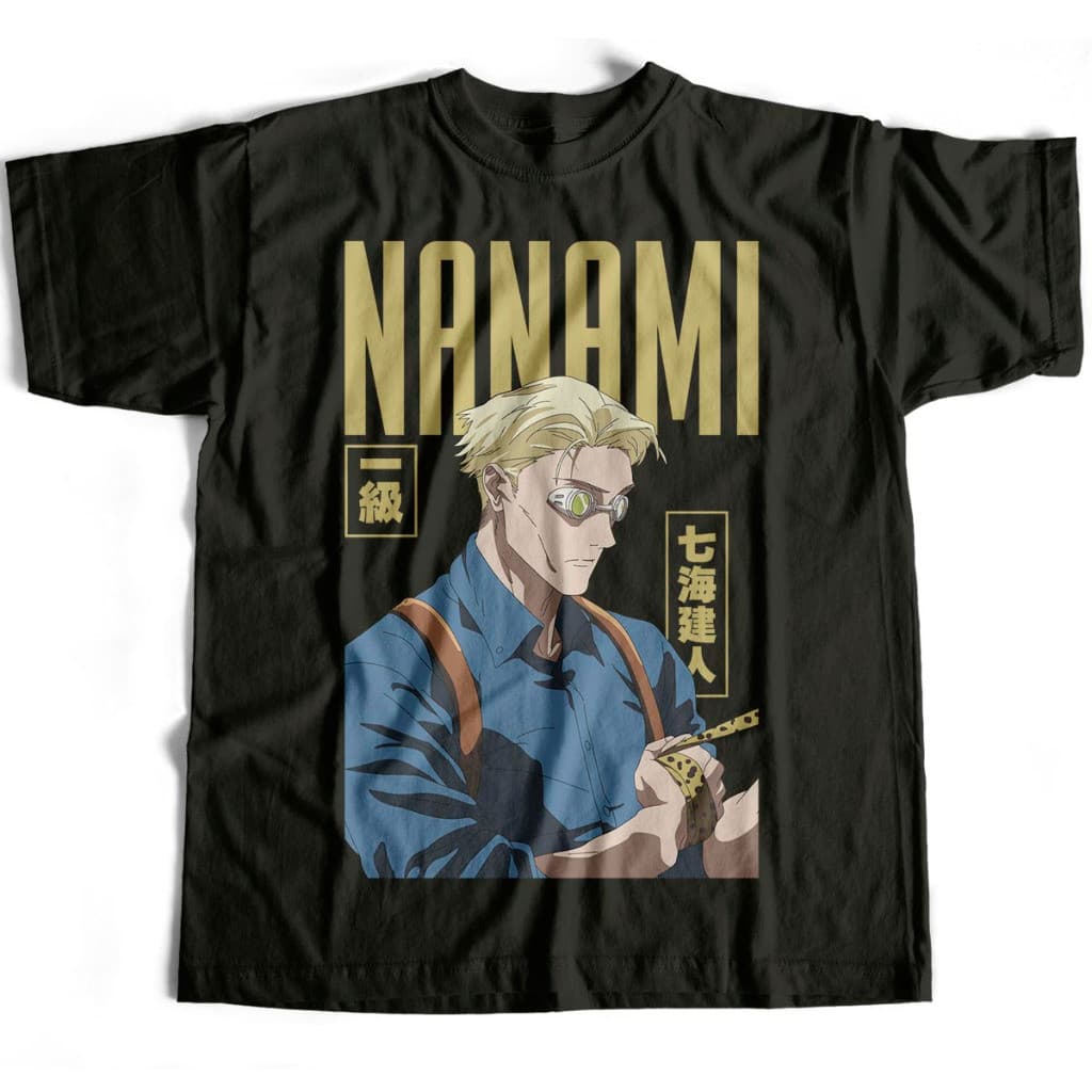 Camiseta Básica Kento Nanami Jujutsu Kaisen 0 Estampada 100% Algodão Slim Várias Cores