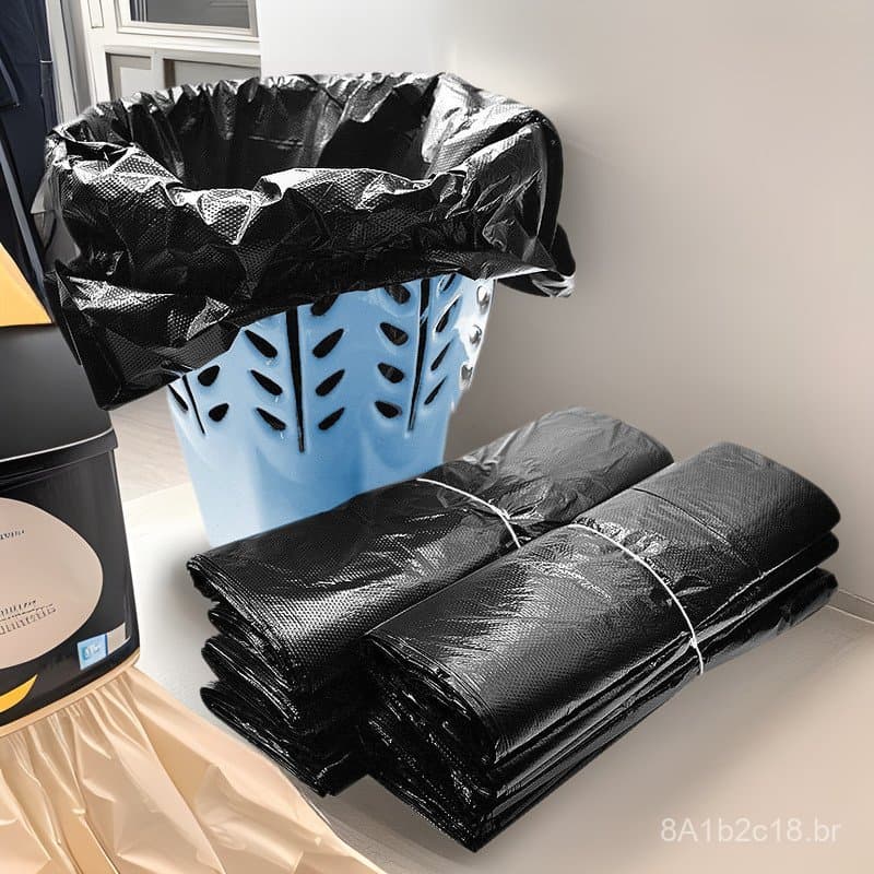 Sacos de lixo portáteis para uso doméstico, venda por atacado com frete grátis, sacos de lixo grandes estilo colete, sac