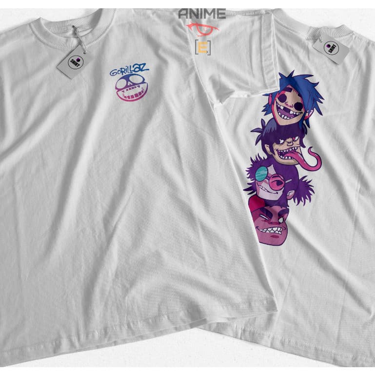 Camiseta Gorillaz Song Banda Retro Comic