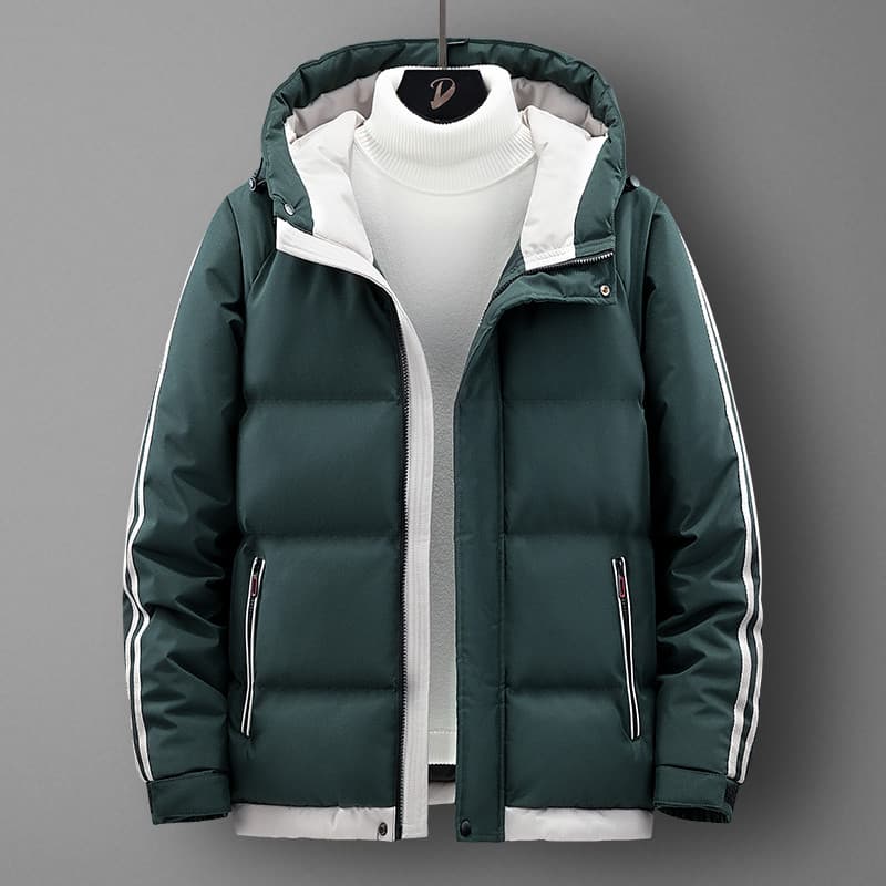 Homens outono inverno duas barras moda algodão acolchoado roupas versão coreana na moda All-Match engrossado algodão aco
