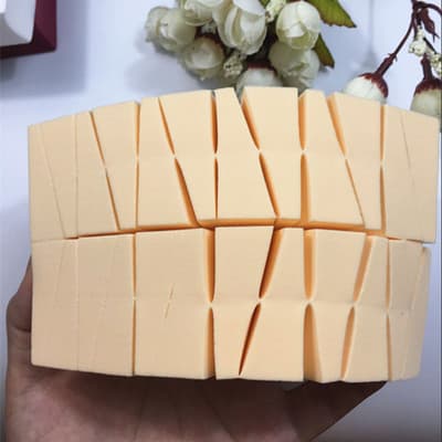 24 cortes não-látex Trapezoidal esponja de maquiagem puff molhado seco ferramentas de maquiagem dedicado puff Becom