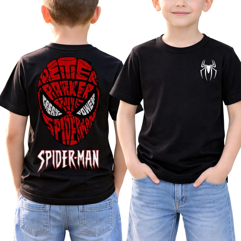 Camiseta Infantil Juvenil Homem Aranha Spider Man Manga Curta 10 a 16 Anos || Leve e Fresca Look Casual
