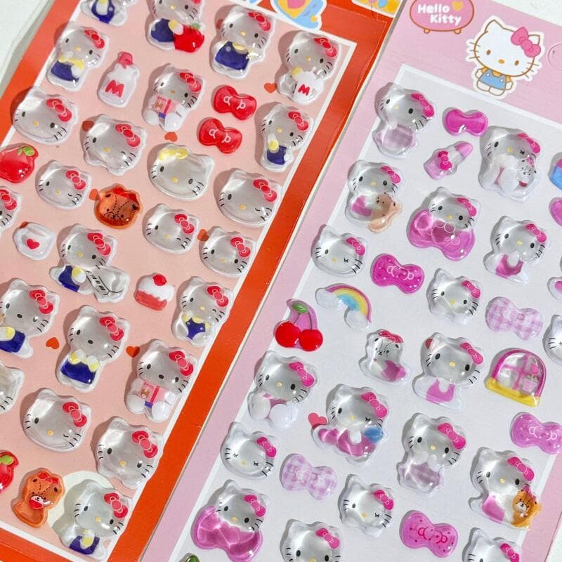 ENWEI 1 Peça [Série De Adesivos Em Relevo 3D] PVC Oco Fofo Pequenos Animais Desenhos Animados Crianças Divertidos Para D