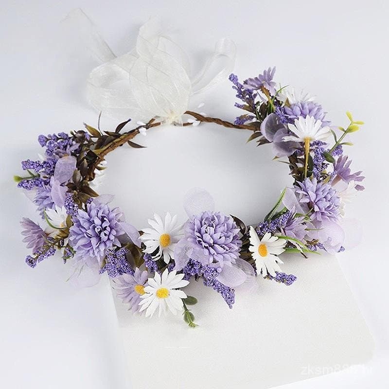 Acessório de Cabelo para Meninas, Tiara Barroca de Casamento com Coroa Floral da Moda de Hoje