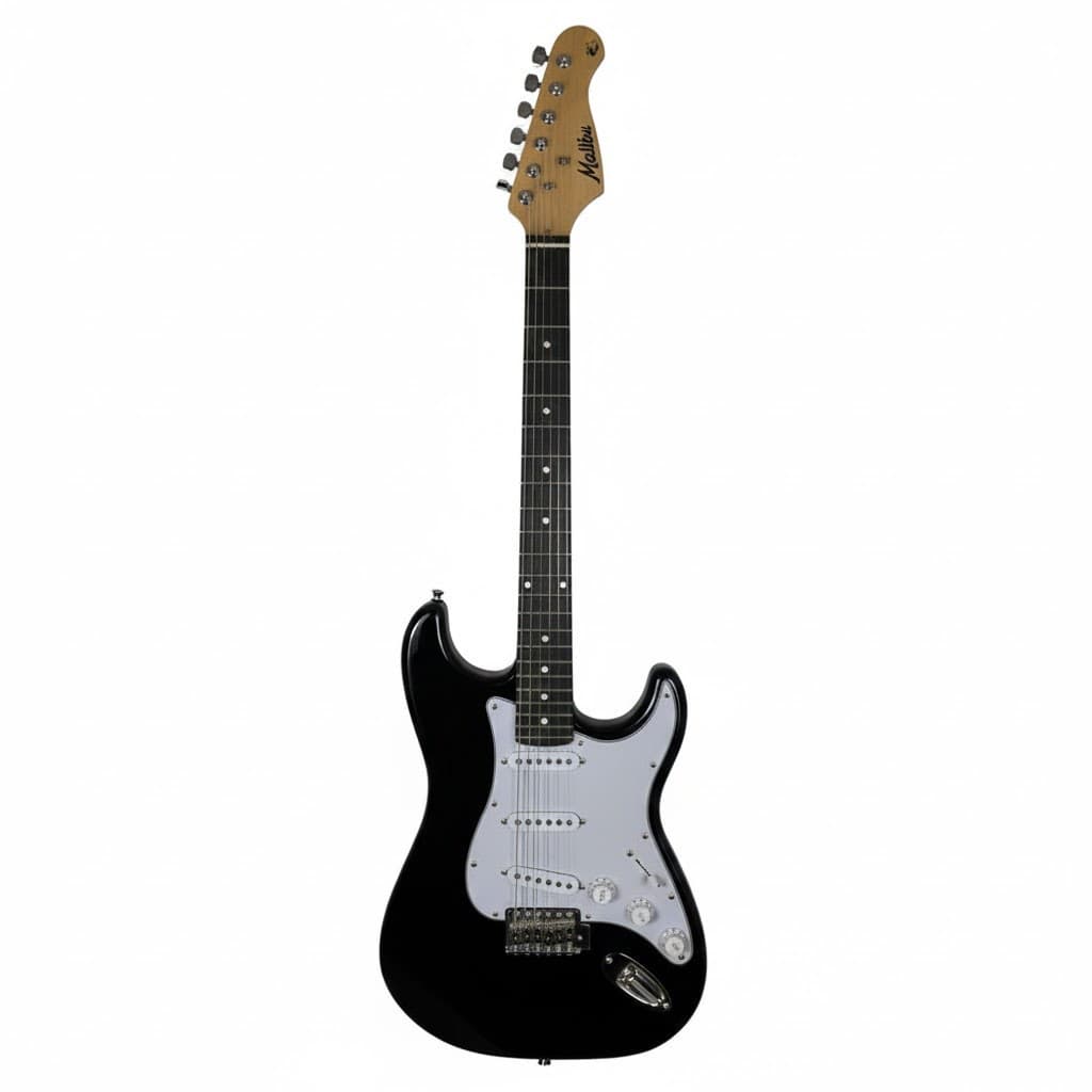 Guitarra Malibu Elétrica EG22 Cor Preta Qualidade Premium