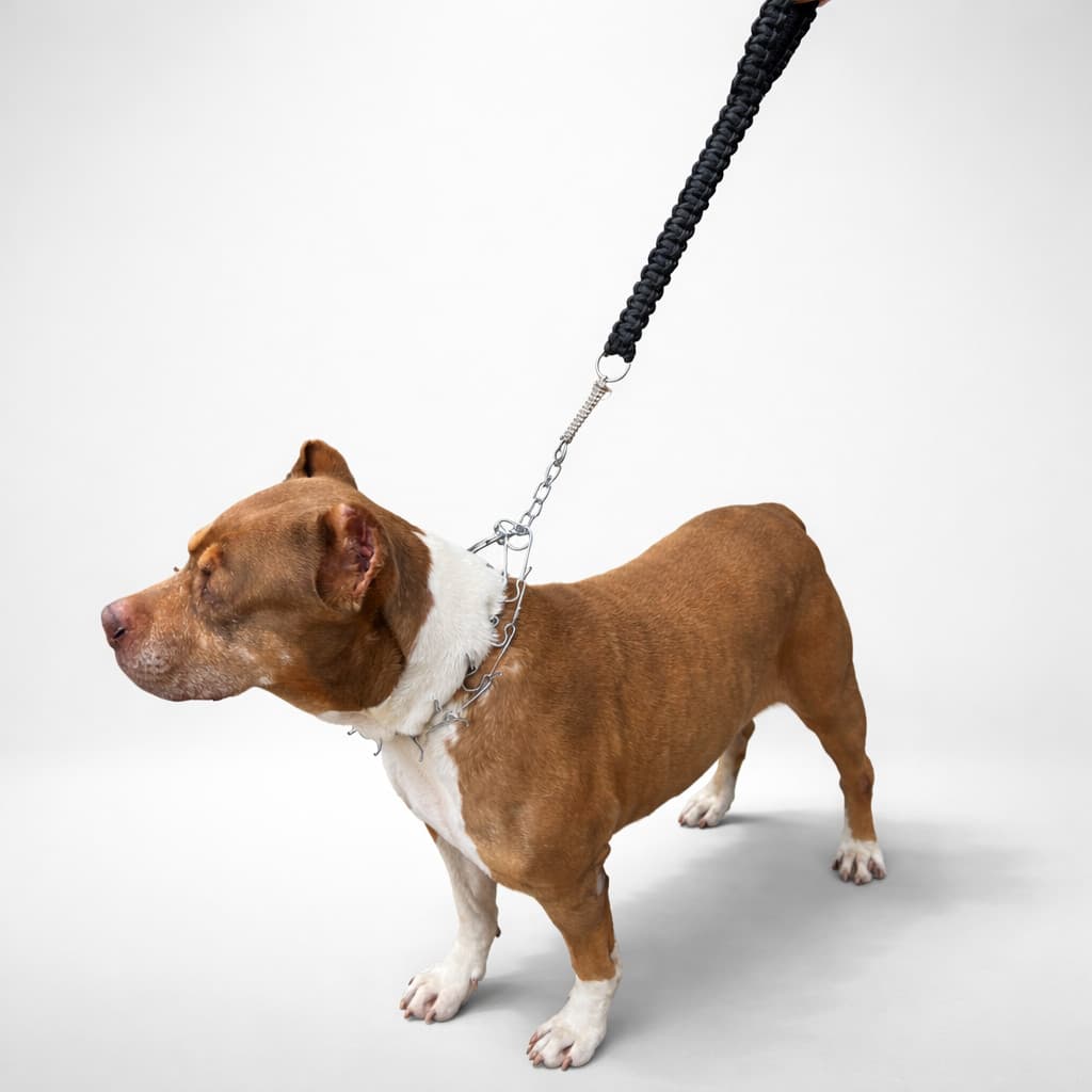 Coleira Regulável com Garra e com Mola | Guia Reforçada para Cães Grandes - Pit Bull, Pitbull
