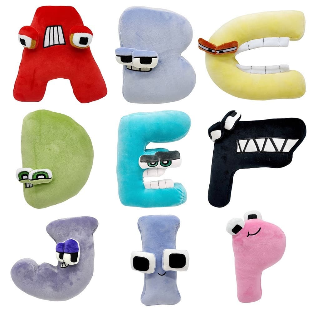 Alfabeto Brinquedos De Pelúcia Lore Az Inglês Carta Animal Plushie Boneca Presente Para Crianças Presentes Educativos