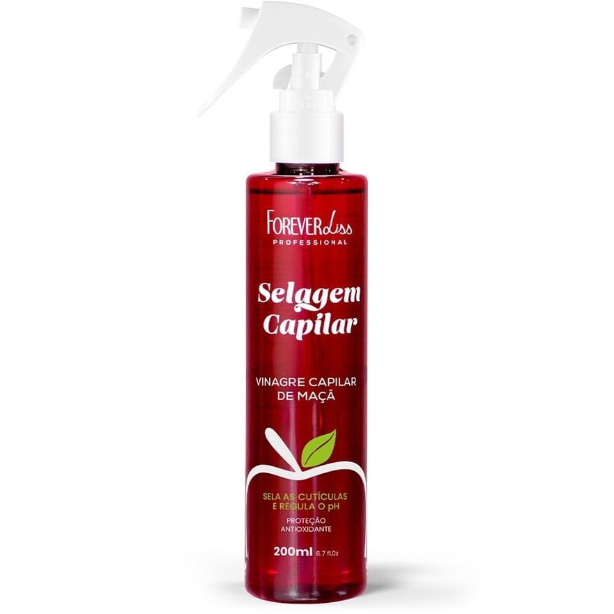 Acidificante Vinagre Capilar de Maçã Forever Liss 200ml Protetor Térmico