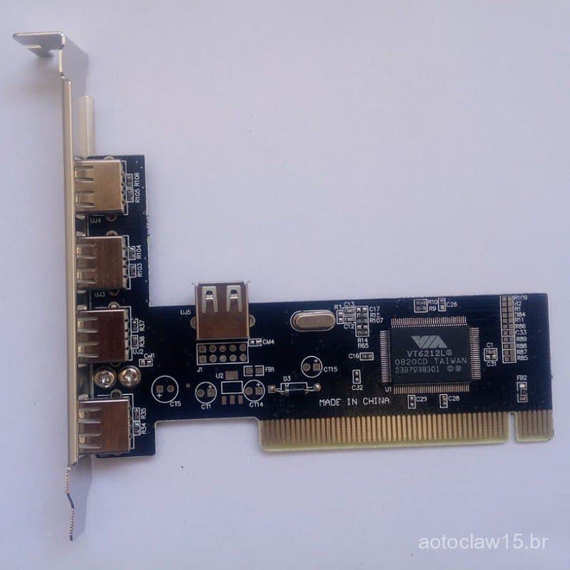 Placa de expansão PCI para USB2.0, placa adaptadora PCI para USB, placa de expansão PCI para placa gráfica USB, nova, se