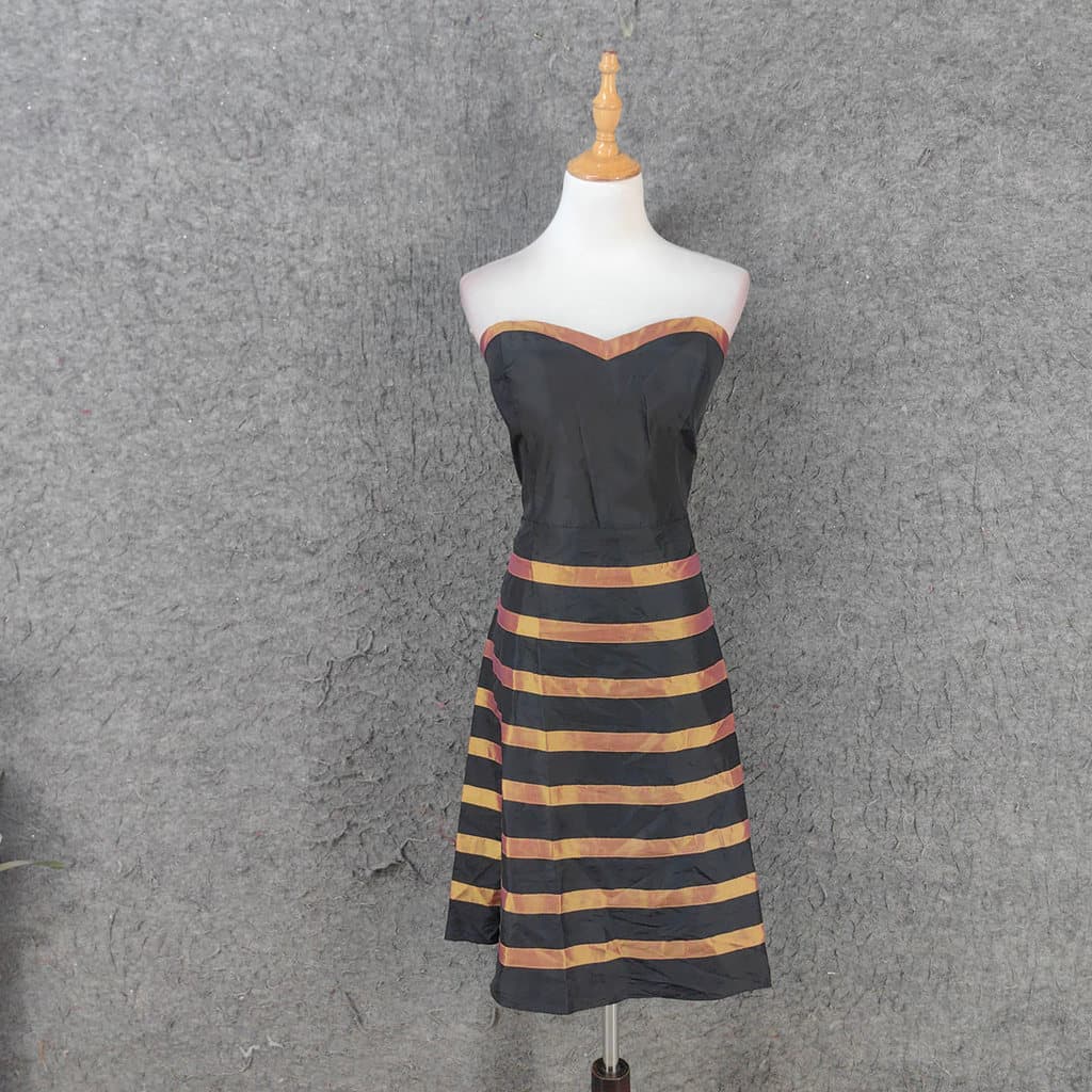 Tamanho grande Taffy seda tubo superior vestido curto Casual diário mais magro olhar cos vestido foto saia verão