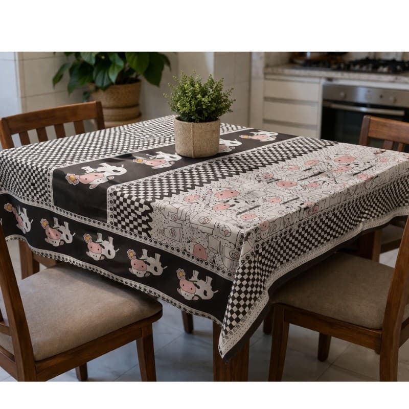 Toalha de Mesa Estampada Tecido Oxford Lavável Retangular Da vaquinha 1 Metro X 1,50 Largura