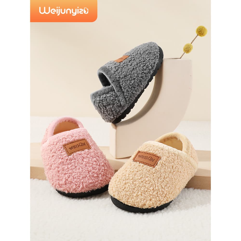 Crianças chinelos de algodão inverno meninos casa sapatos interior do bebê crianças sapatos outono inverno meninas 2024