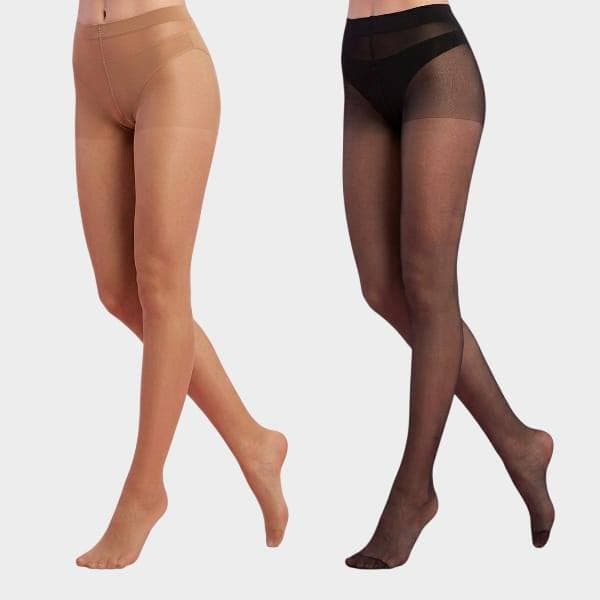Meia Calça Fio 15 Feminina c Lycra Kit C/ 4 Pares Fina