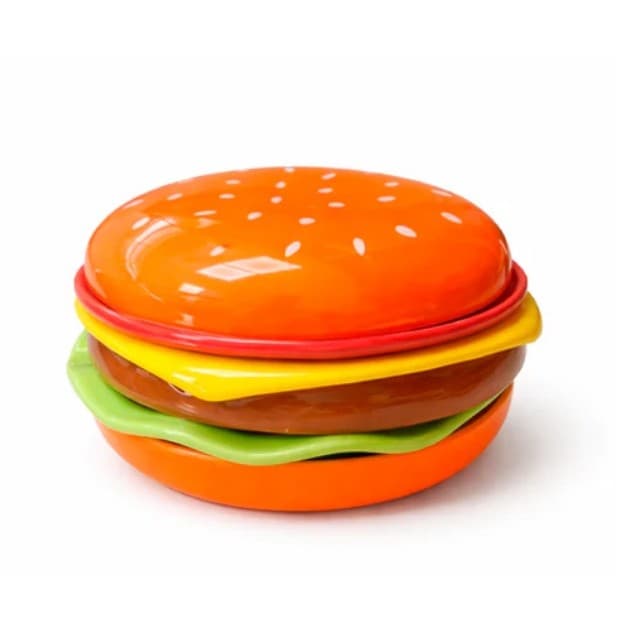 CJ.6 Pratos em Ceramica Empilhável Hamburguer Colors 17,5x12 cm