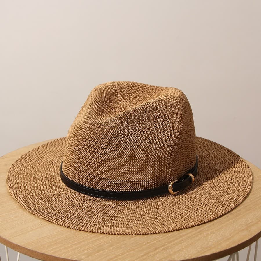 Primavera verão novo estilo chapéu superior masculino cáqui panamá chapéu de palha guarda-sol protetor solar chapéu de p