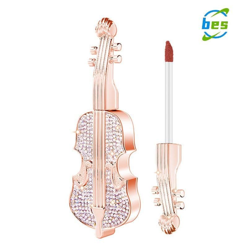 Presente Dos Namorados Violino Batom De Longa Duração Para Mulheres Fosco Líquido Lábio Esmalte Maquiagem Copo Antiadere