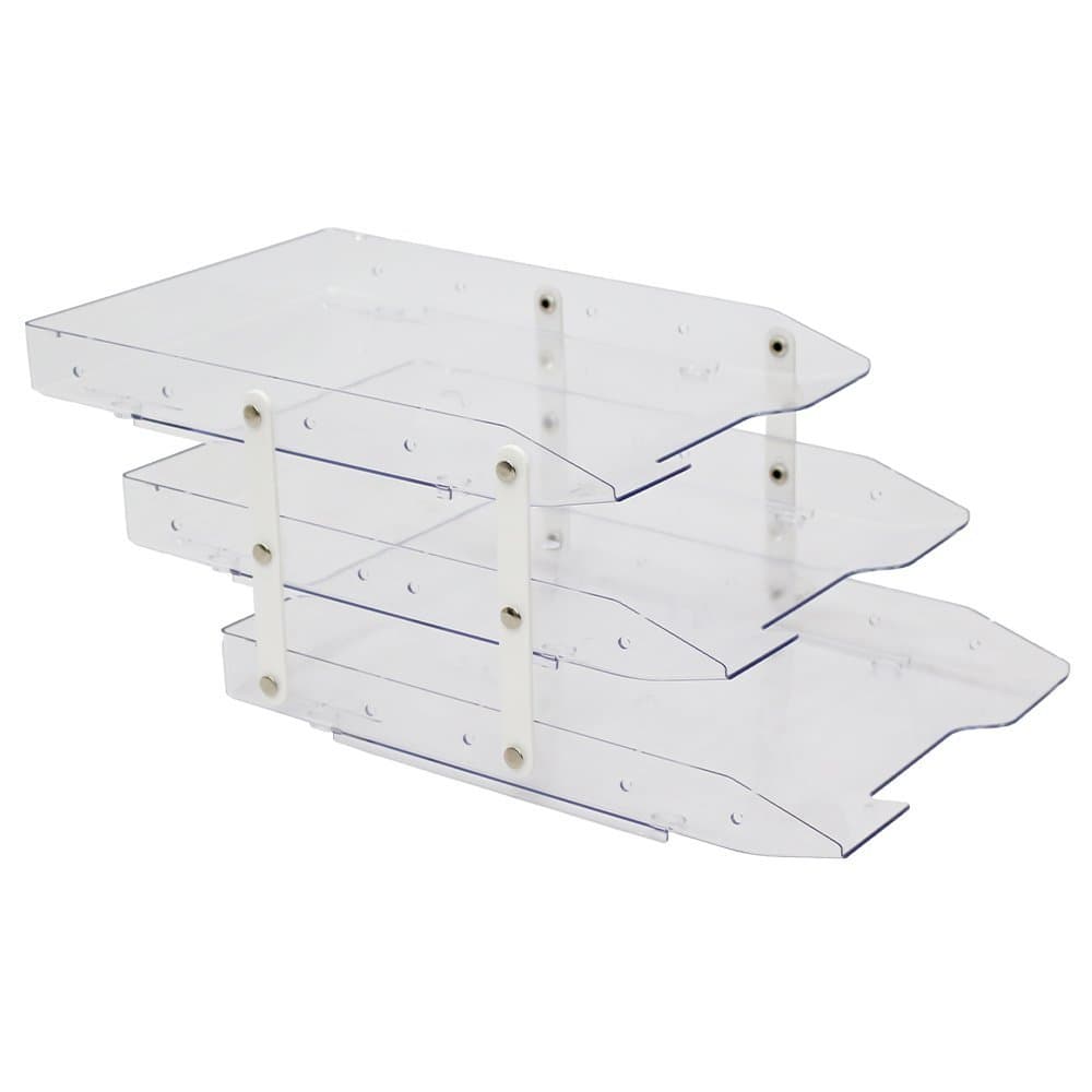 Bandeja Organizadora de Mesa Porta Documento 3 Andares A4 Organizador de Mesa