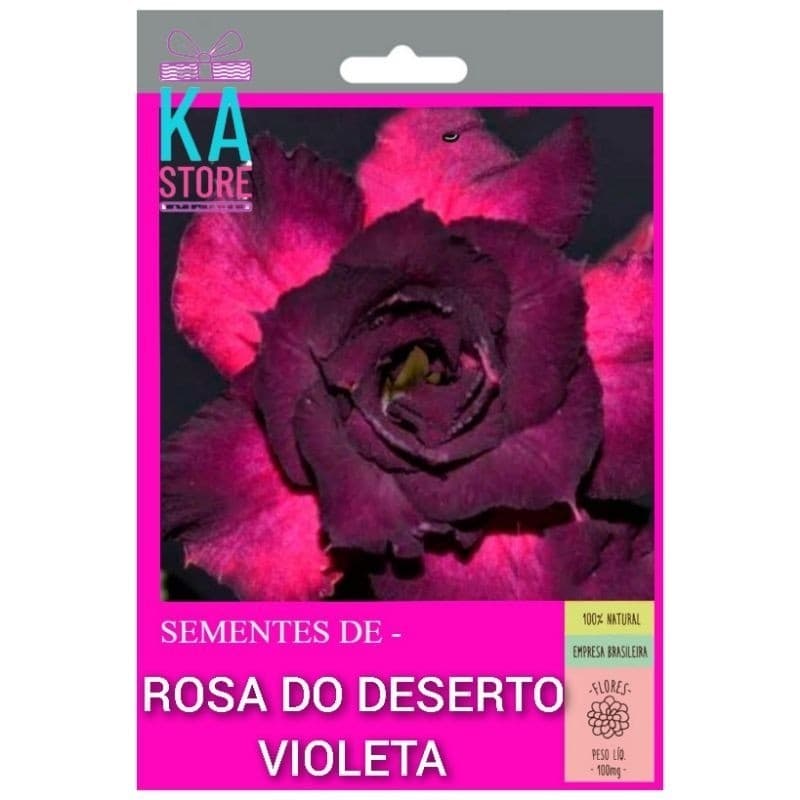 Sementes de Rosa do Deserto (VIOLETA 3 sementes)