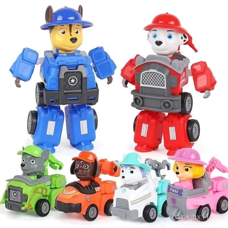Brinquedos Educativos de Carro Robô Transformador para Crianças Paw Patrol NRSA